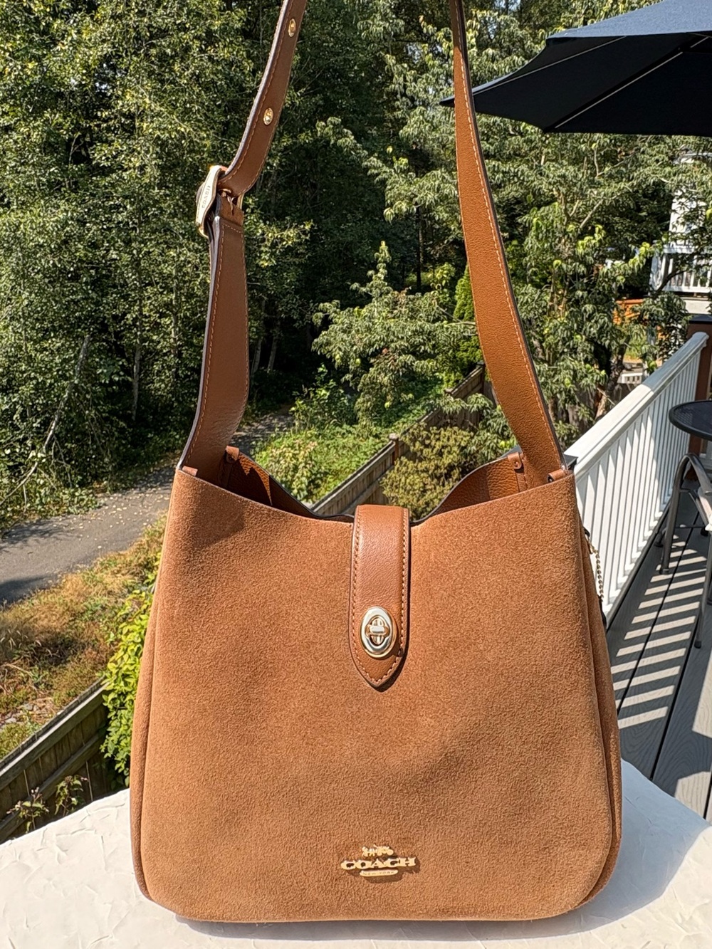 COACH Hadley Convertible Bag In Suede CW004